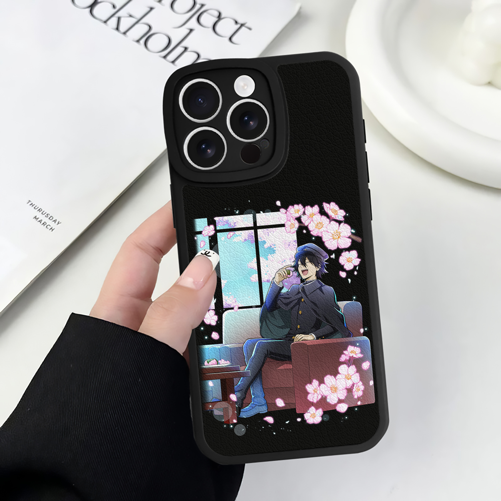（画像用） 文豪ストレイドッグス Bungo Stray Dogs 【iPhone 16シリーズ対応】シリコンスマホケース（レザー調） 材質：シリコン